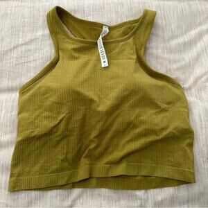 Lululemon Women Ebb To Street Racerback Crop Tank Fitted Top